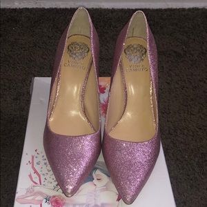 Pink sparkly pumps (Worn once)